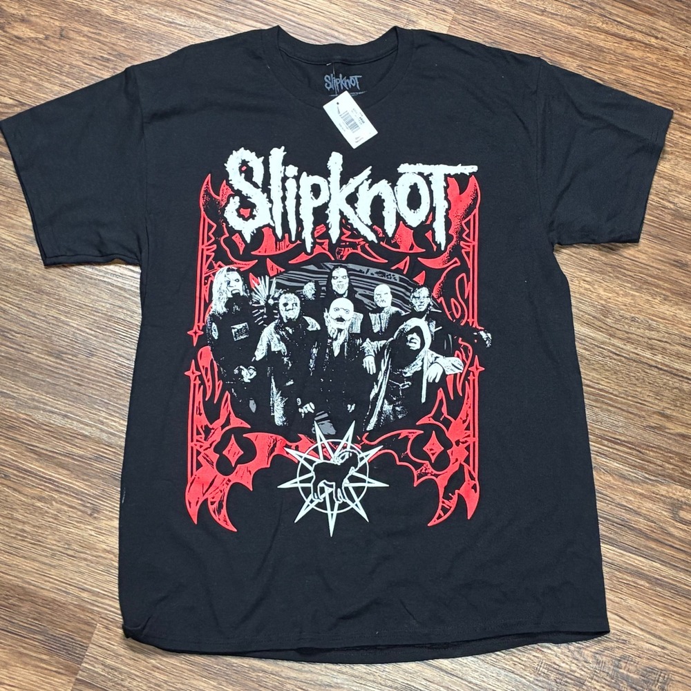 Slipknot Band T-Shirt Mens L Black 2023 2-Sided Graphic Tee NWT Bravado